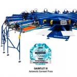 Компания M&R добавила в продуктовую линейку печатных машин новую модель трафаретного автоматического станка карусельного типа Gauntlet III на 18 красок