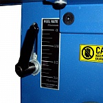 Полуавтоматическая машина трафаретной печати M&R Saturn Platinum II для шелкотрафаретной печати, сплошной и выборочной УФ лакировки. Узел установки печатного зазора.